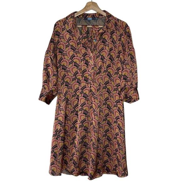 EVA‎ FRANCO BY ANTHROPOLOGIE  EDELINE ABSTRACT SHIRTDRESS SIZE 4 - Picture 1 of 11